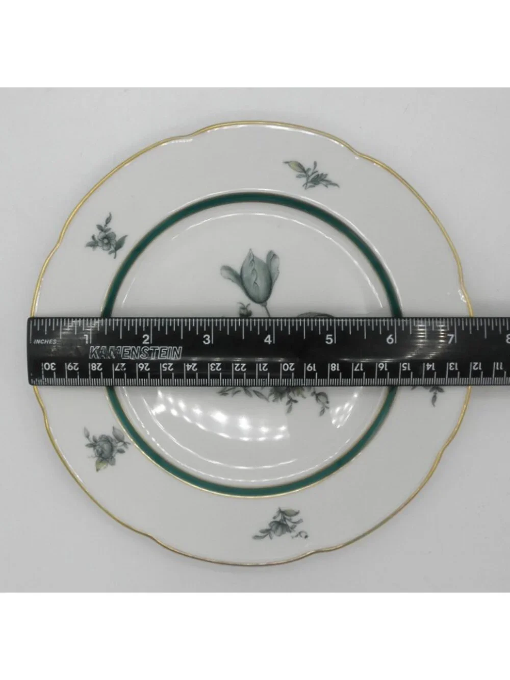 Royal Bayreuth Teal Tulip Salad Plates 7.5 Inch Pattern Code: ROBTET Set of 4